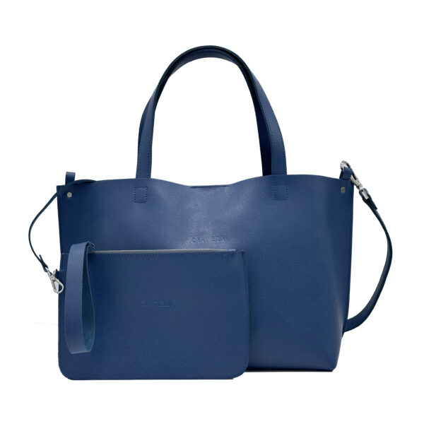 Tote bag Plus in pelle saffiano + pochette abbinata